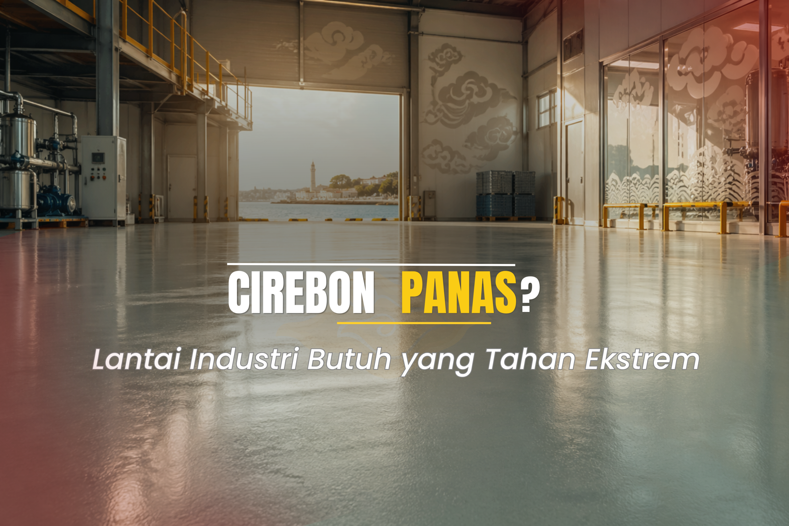 Aplikasi epoxy pada lantai pabrik di kawasan industri Cirebon