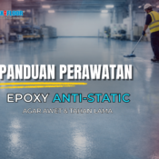 Proses perawatan epoxy antistatic menggunakan pembersih khusus ESD di area industri
